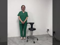 ST42 Ergonomik Dental Asistan Taburesi Gösterimi | Yüksekliği Ayarlanabilir Tekerlekli Hemşire Koltuğu