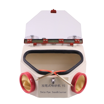 LED Işıklı Diş Kumu Püskürtücü İki Kalem Diş Laboratuvar Ekipmanı Diş Kumlama Makinesi