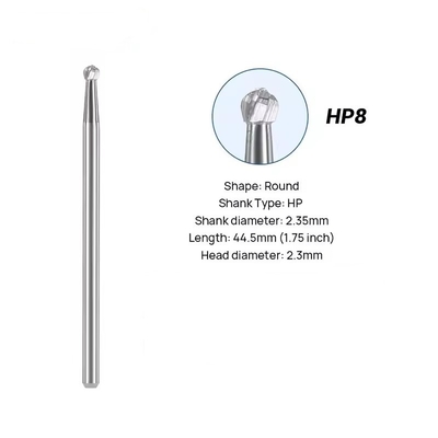 Diş Laboratuvarı Tungsten Karbür Frez 10 adet/Kutu Diş Yuvarlak Karbür Frez Parlatma İçin