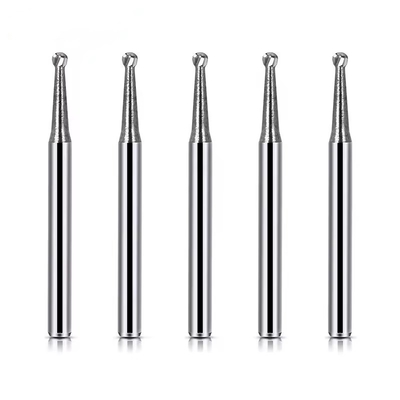 10pcs/ Box Medical Polishing Bur Tungsten Dental Carbide Bur Ball Shape Carbide Burs For Denture
