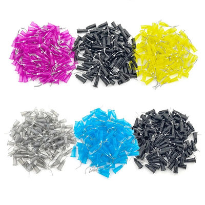 İğne dağıtımı Luer kilitli kör uç iğne 45 derece açılı eğri sıvı dağıtıcı iğneler