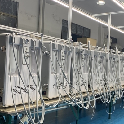 Dental Mobile Cart 550W hava kompresörü ile taşınabilir diş ünitesi İrade ile hareket Mobile Dental Turbine Birimi