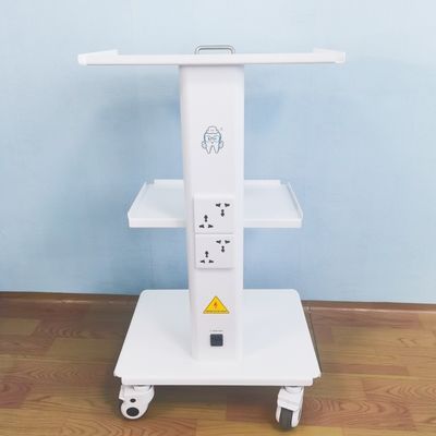 Diş Kliniği Mobil Enstrüman Arabası Frenli Tekerlekli Diş Mobil Arabası Dahili Prizli Diş Taşınabilir Servis Arabası