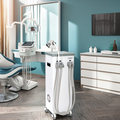 Kirli Su Tankı ile Mobil Diş Emme Birimi Otomatik Kanama Diş Tükürüğü Ejeksiyon Emme 800L Dakikada Emme Makinesi