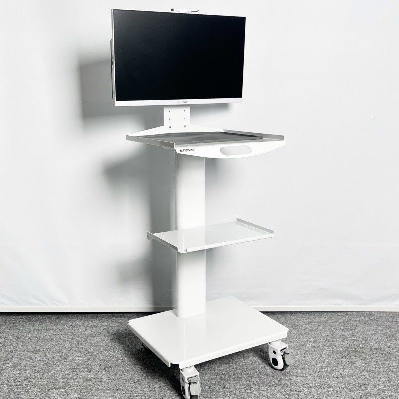 Ağız tarayıcısı Mobil Hemşirelik Arabası Beyaz Renkli Mobil Dişçi Arabası Güç Çubuğu Çok Fonksiyonlu Mobil Laboratuvar Arabası