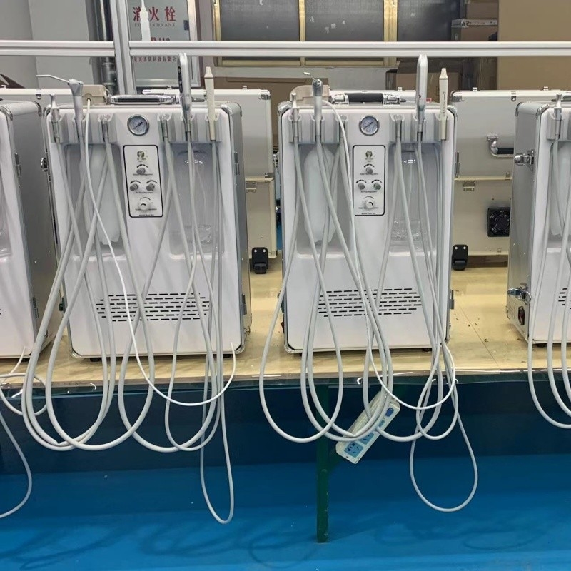 Diş Ölçekleyici ve Işıkla Sertleşen El Aleti ile Taşınabilir Diş Tedavi Ünitesi Veteriner Kullanımı Mobil Diş Tedavi çantası