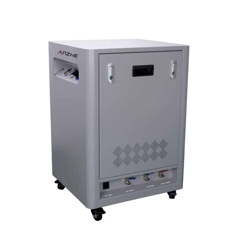 Diş Kliniği Mobil Hava Kompresörü İçin Yağsız Sessiz Tip Hava Kompresörü, Ses Yalıtımlı Kabinli 550W Diş Vakum Pompası