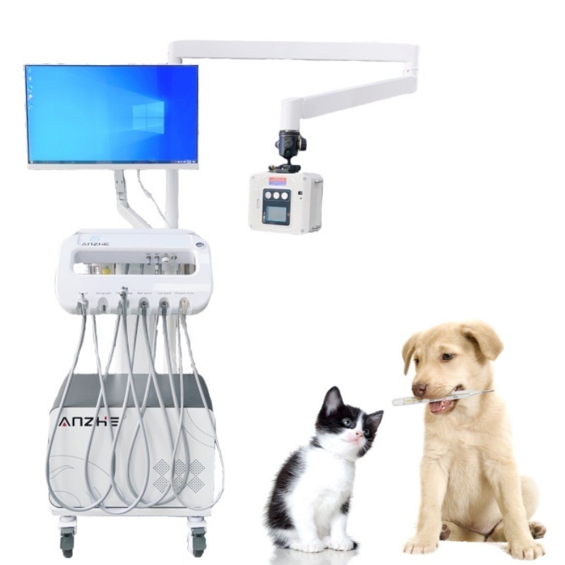 Vet Medical New Portable Dental Device Mobile Dental Unit for Pets Luxury Dental Equipment Trolley Cart With X Ray