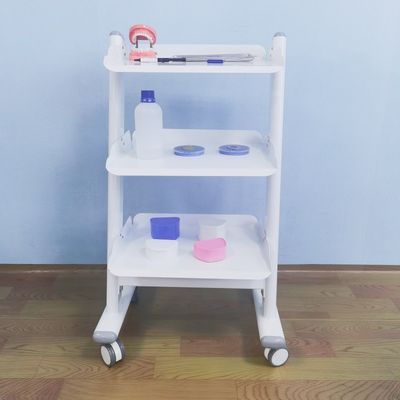 3 Layer Economical And Convenient Salon Trolley For Beauty Salons Stainless Steel Mobile Tool Cart