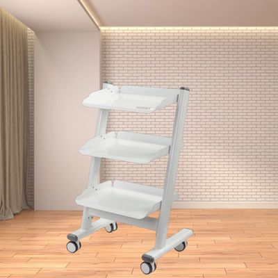 Hafif Ağırlıklı Diş Tıp Kliniği Araç Aracı 3 Katmanlı Metal Diş Ekipmanı Soketli Tıbbi Enstrüman Aracı