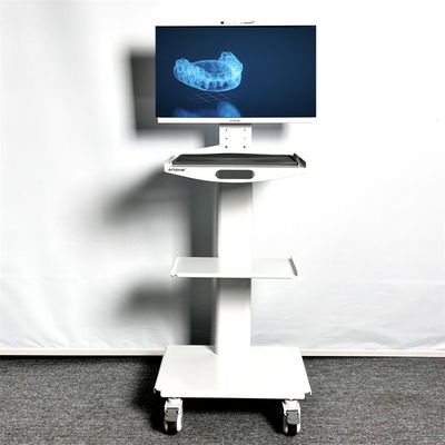 Dental Mobile Cart Mobil Dental Trolley Dental Monitor Oral Scanning Cart 4 Tekerlekli 24 Inch Ekranlı Mobil Araba
