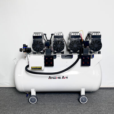 İyi bir fiyat. 128L Sessiz Yağ Özgür Diş Hava Kompresörü 3400W Diş Kliniği Hava Pompası 420L/min Hava akışı Tıbbi Diş Ekipmanı OEM ODM çevrimiçi