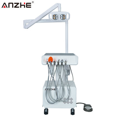 LED Diş Lambası ile Taşınabilir Diş Hekimliği Birimi İçeriye Yerleştirilmiş Hava Kompresörü Emme Sistemi Ultrasonik Scaler Curing Light Diş Hekimliği Klinikleri için Mobil Diş Ekipmanı