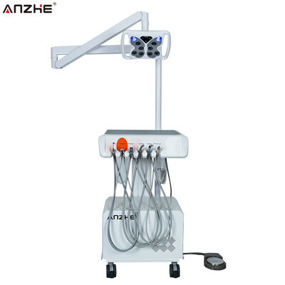 Taşınabilir Dental Ünite, Dahili Hava Kompresörlü Kelebek LED Beyazlatma Lambası, Ultrasonik Scaler, LED Kürleme Lambası, Emiş Sistemi, Diş Kliniklerine Yönelik Mobil Dental İş İstasyonu