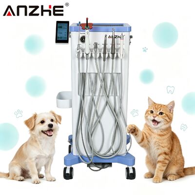 İyi bir fiyat. ANZHE Veterinerlik Mobil Diş Hekimliği Birimi 550W 58dB Ultra Sessiz İşle Birleştirilmiş Evcil Hayvan Diş Hekimliği İş İstasyonu çevrimiçi
