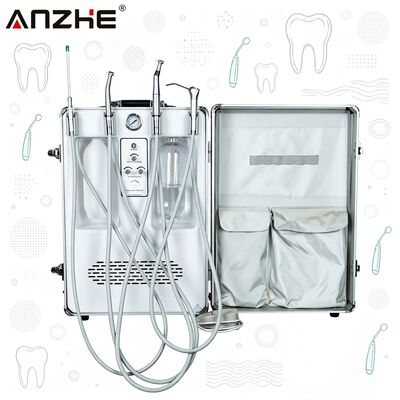 İyi bir fiyat. ANZHE Dental Unit Suitcase Top Configuration Mobile Dental Unit with Built in 550W Air Compressor for Dental and Vet Clinic çevrimiçi