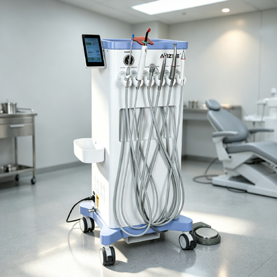 İyi bir fiyat. 550W Mobil Diş Ünitesi, 0.8Mpa Hava Basıncı ve Diş Kliniği Tedavisi İçin LED Işık Kür Cihazı çevrimiçi