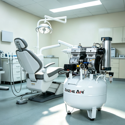 İyi bir fiyat. 32L Tank 55dB Klinikler için Dahili Kurutma ile Düşük Gürültülü Yağsız Diş Hava Kompresörü çevrimiçi