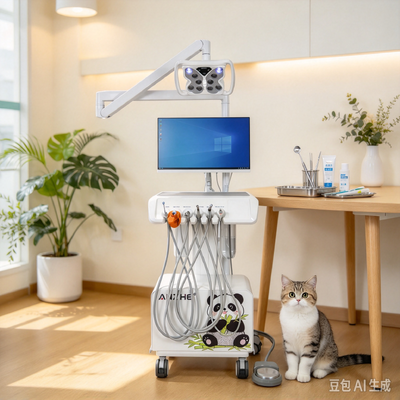 Veterinary Dental Workstation with HD Intraoral Camera LED Dental Light Computer Digital Imaging System Animal Dental Equipment