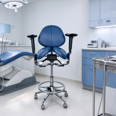 İyi bir fiyat. Lüks Ergonomik Diş Hekimliği Koltuğu Klinikler için Yüksekliği 360 Derece Değiştirilebilir ve Bölünmüş Eyer Koltuğu çevrimiçi