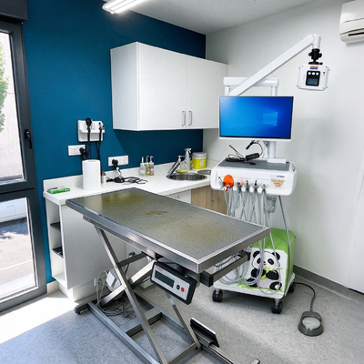 Hayvan Klinikleri için Dijital X-ışını sensörü ve Oral Kamera ile Tek Veterinerlik Diş İş İstasyonu